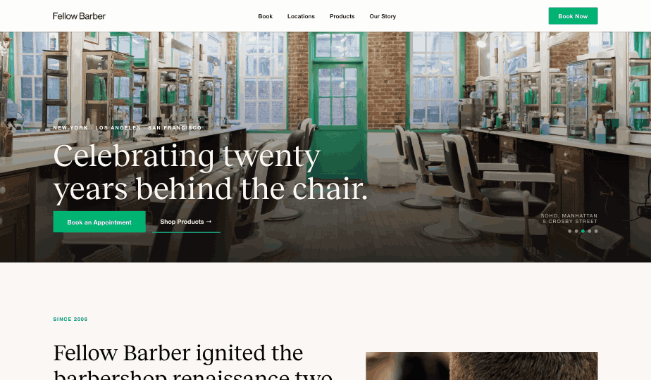 Fellow Barber — homepage hero